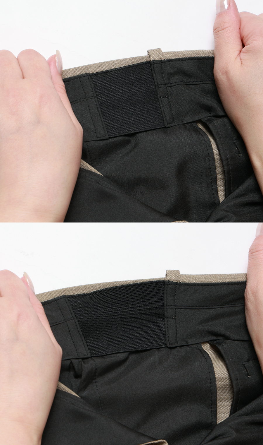 スタイリッシュスラックス【ノータック】【COOLMOTION】 ベージュ S