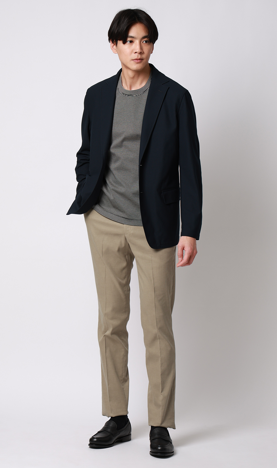 スタイリッシュスラックス【ノータック】【COOLMOTION】 ベージュ S