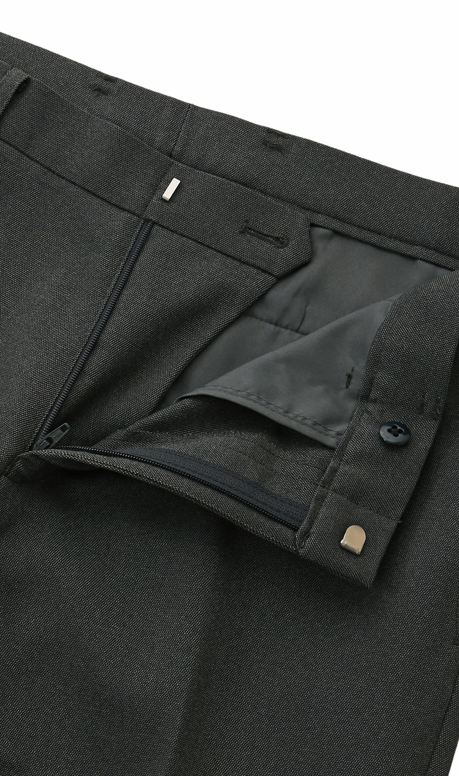 スタイリッシュスラックス【ノータック】【裾上げ済み】 チャコール 79cm