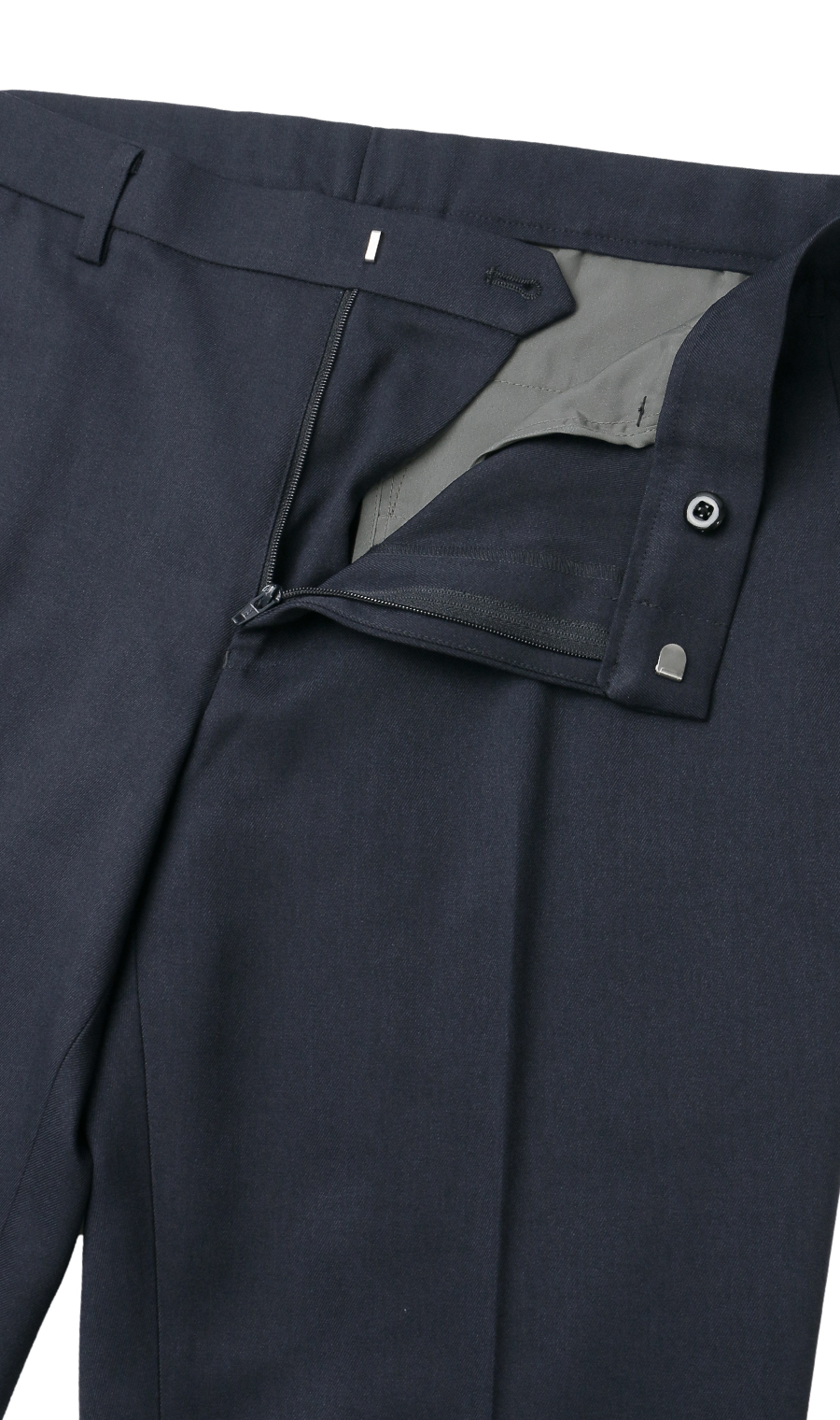 スタイリッシュスラックス【ノータック】【裾上げ済み】 ネイビー 76cm