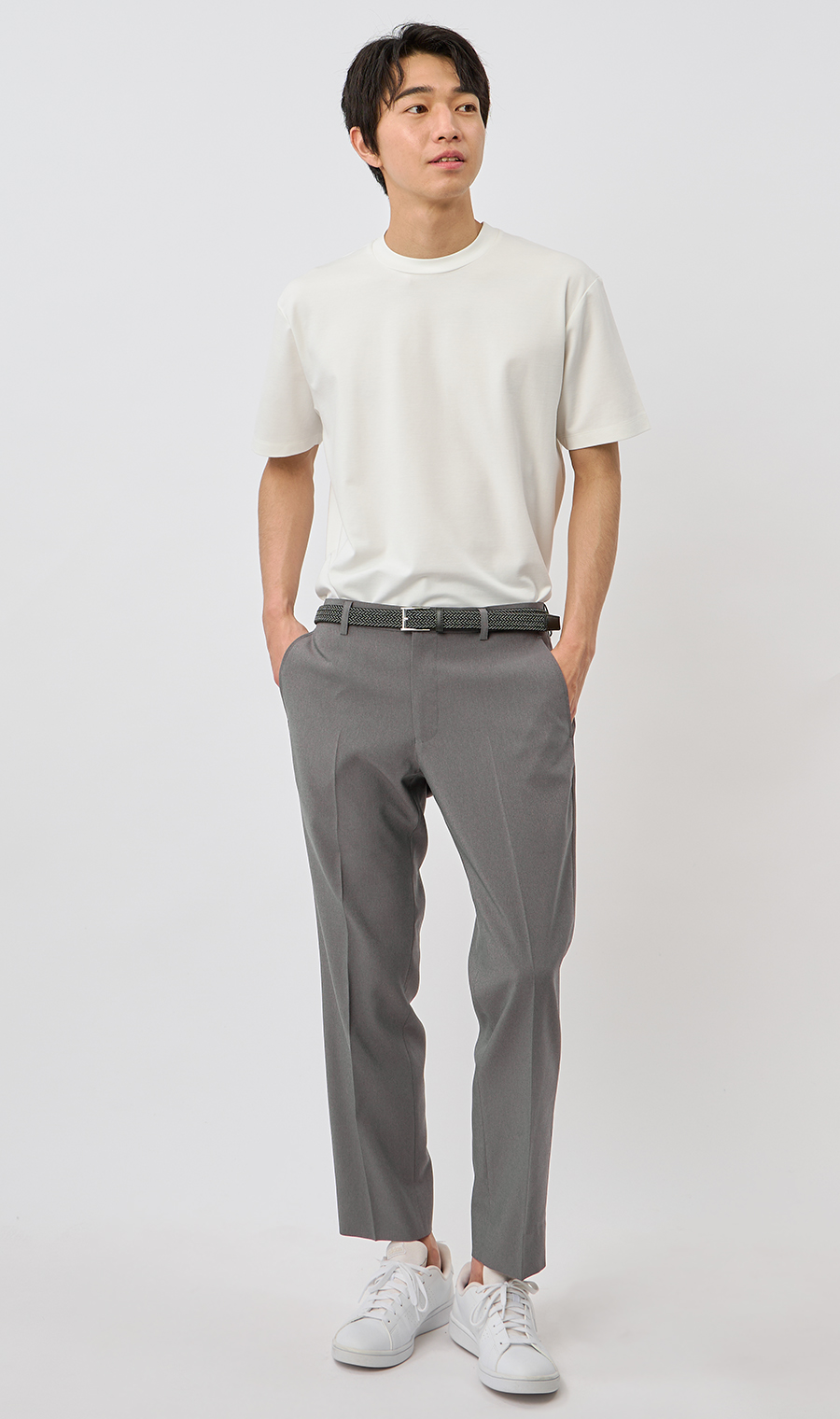 時尚西褲 【無褶裥】 【褲腳已修改】 灰色73cm