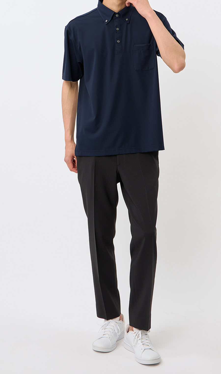時尚西裝褲 【無褶裥】 【褲腳已修改】 黑色73cm