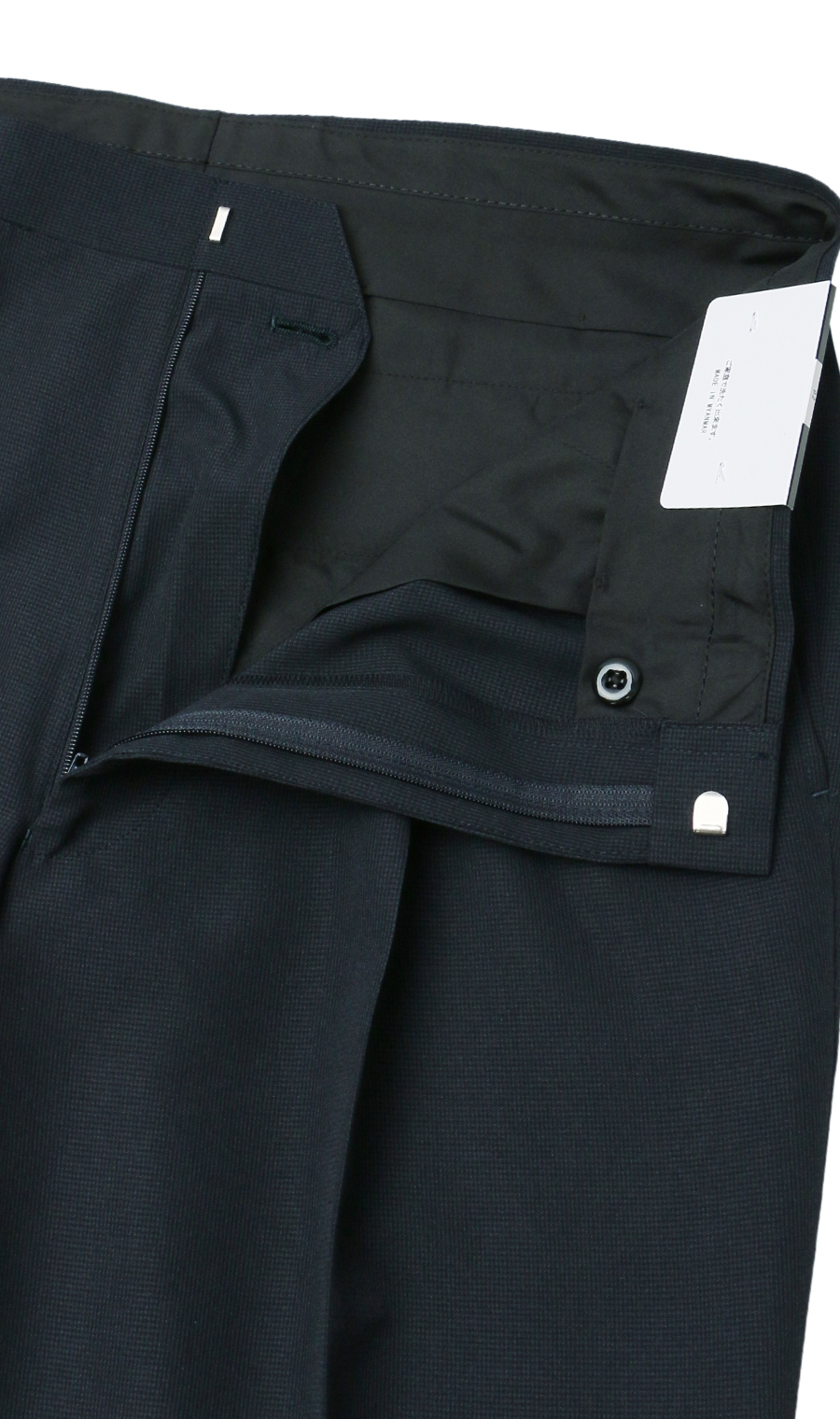 スタンダードスラックス【ツータック】 ネイビー 73cm