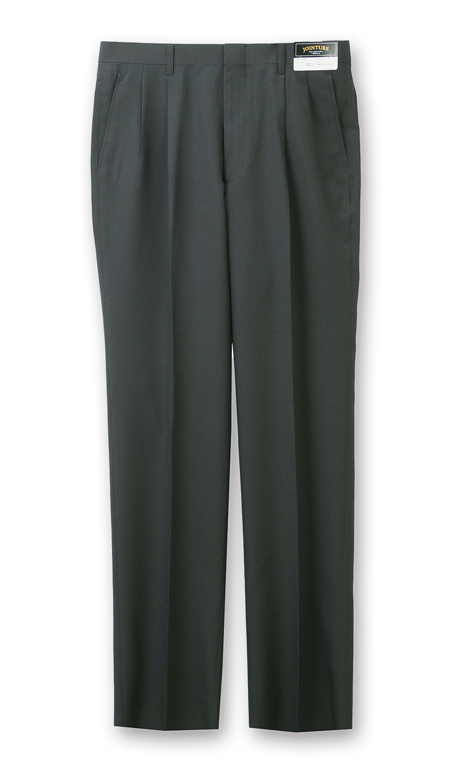 スタンダードスラックス【ツータック】 チャコール 76cm