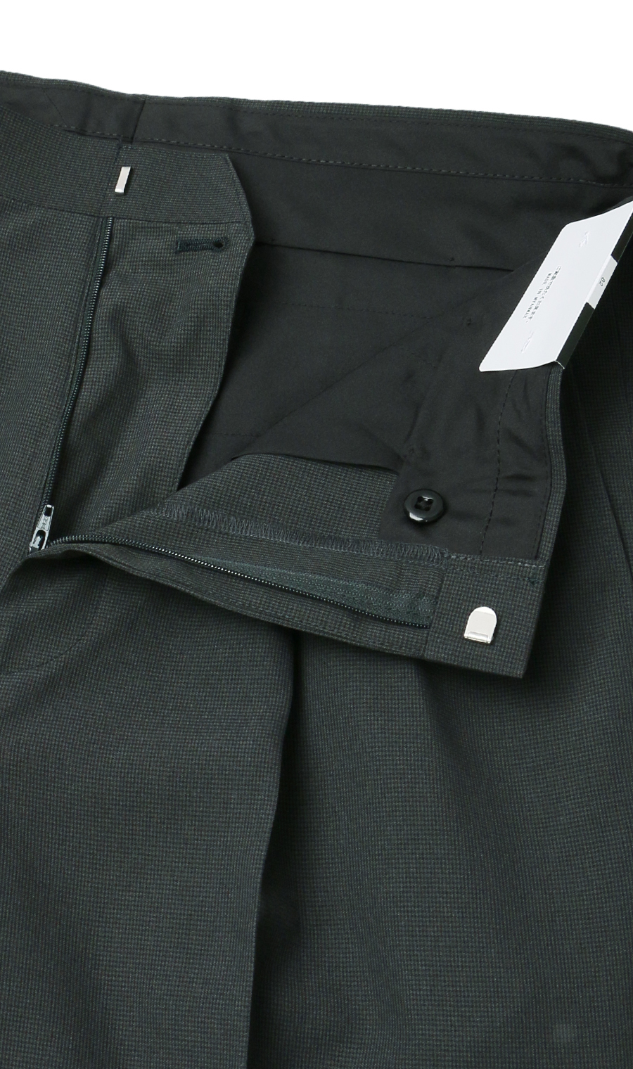 スタンダードスラックス【ツータック】 チャコール 76cm