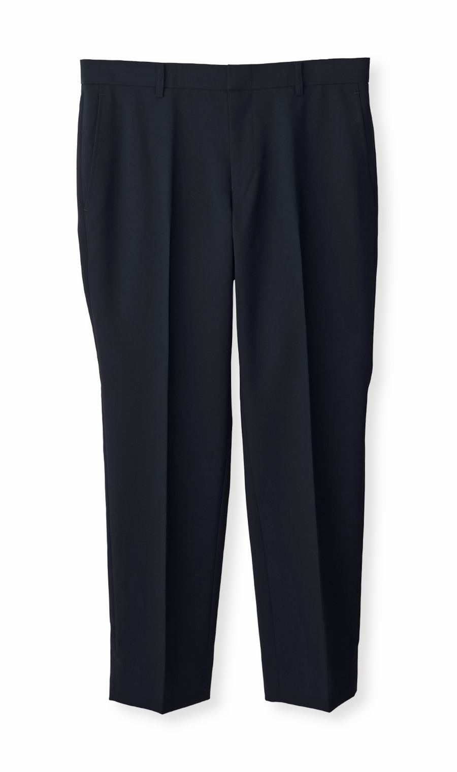 スタイリッシュスラックス【ノータック】【裾上げ済み】 ネイビー 79cm