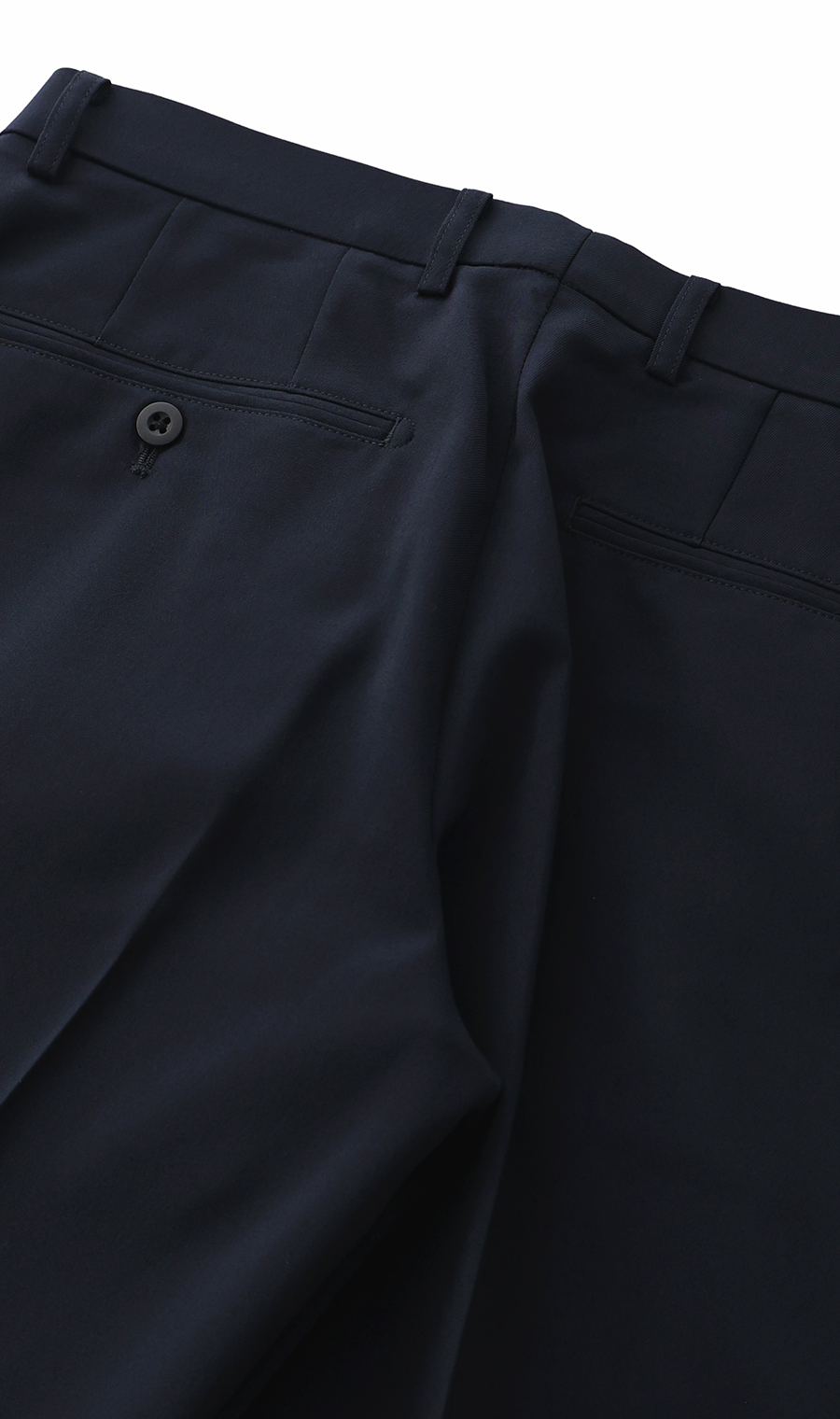 スタイリッシュスラックス【ノータック】【裾上げ済み】 ネイビー 79cm