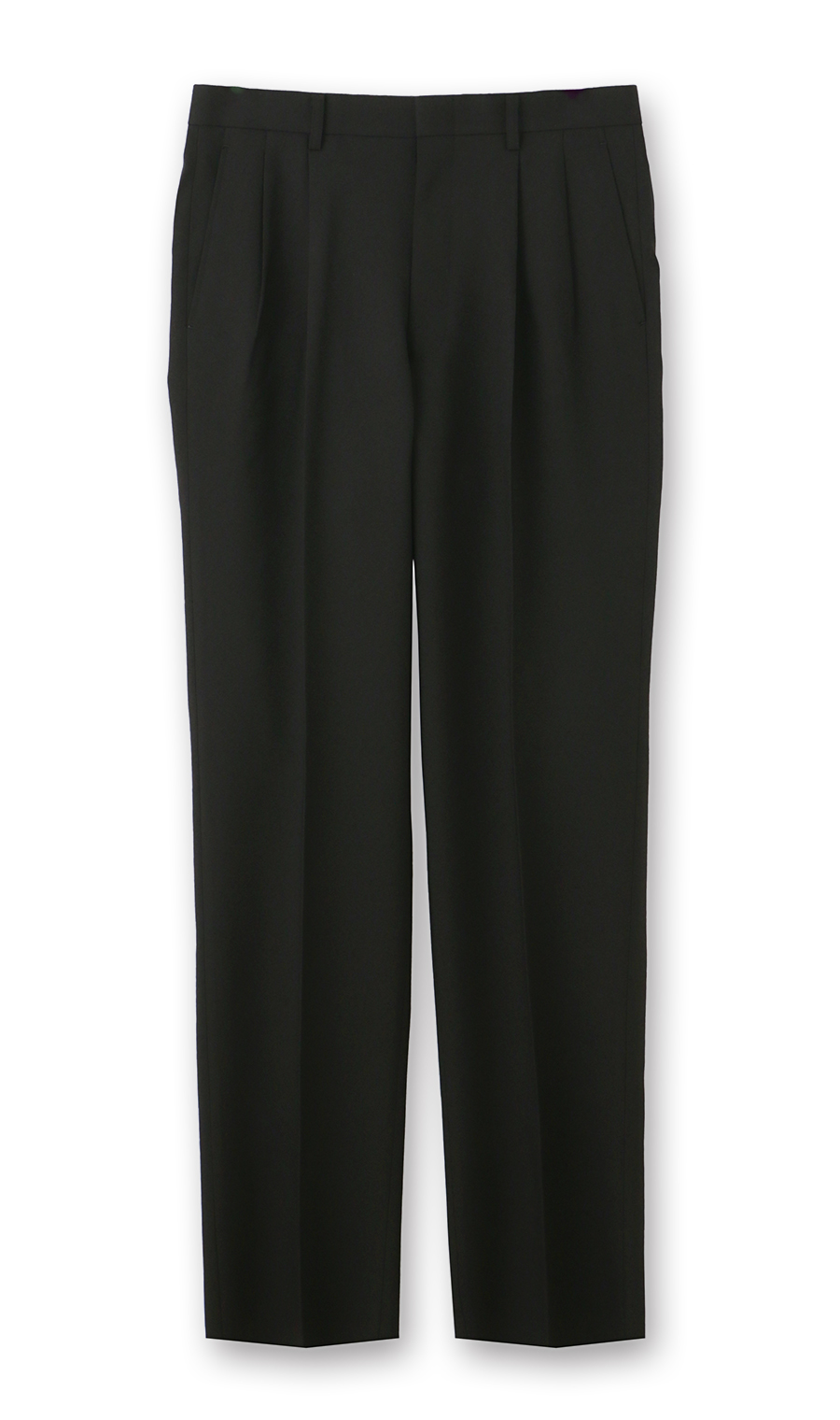 スタンダードスラックス【ツータック】 ブラック 76cm