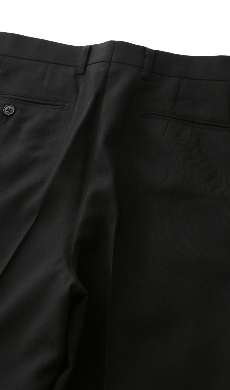 スタンダードスラックス【ツータック】 ブラック 76cm