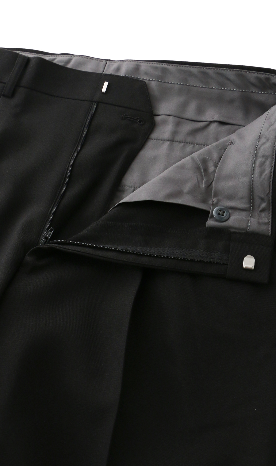 スタンダードスラックス【ツータック】 ブラック 76cm