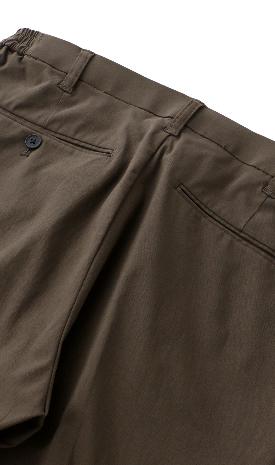 【みんなのパンツ】スタイリッシュスラックス【ノータック】【裾上げ済み】 ブラウン 76cm