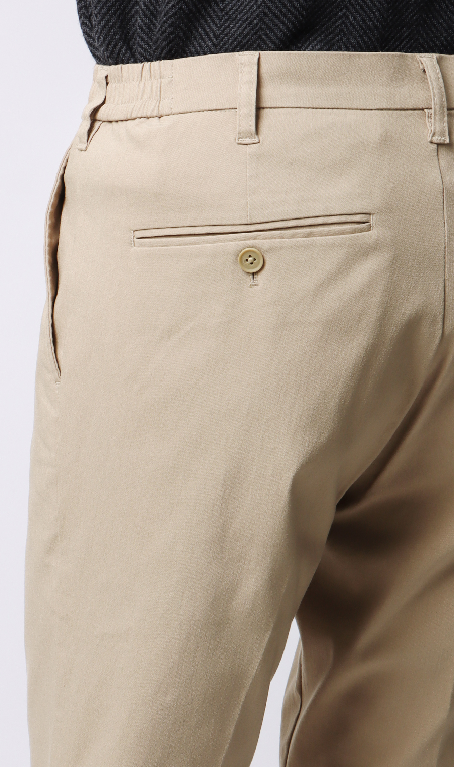 【みんなのパンツ】スタイリッシュスラックス【ノータック】【裾上げ済み】 ベージュ 76cm