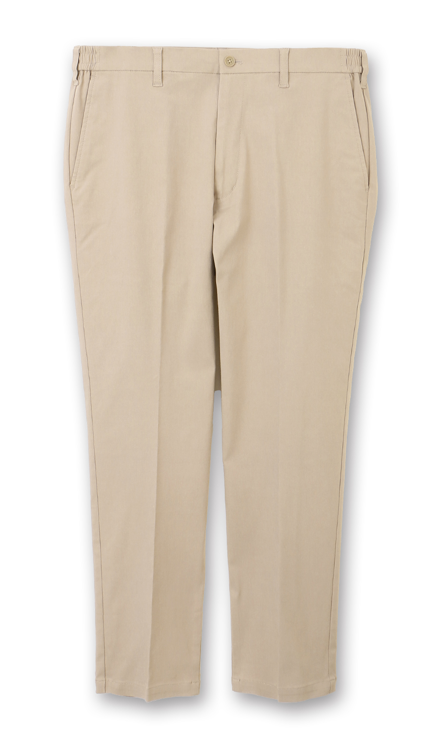 【みんなのパンツ】スタイリッシュスラックス【ノータック】【裾上げ済み】 ベージュ 76cm