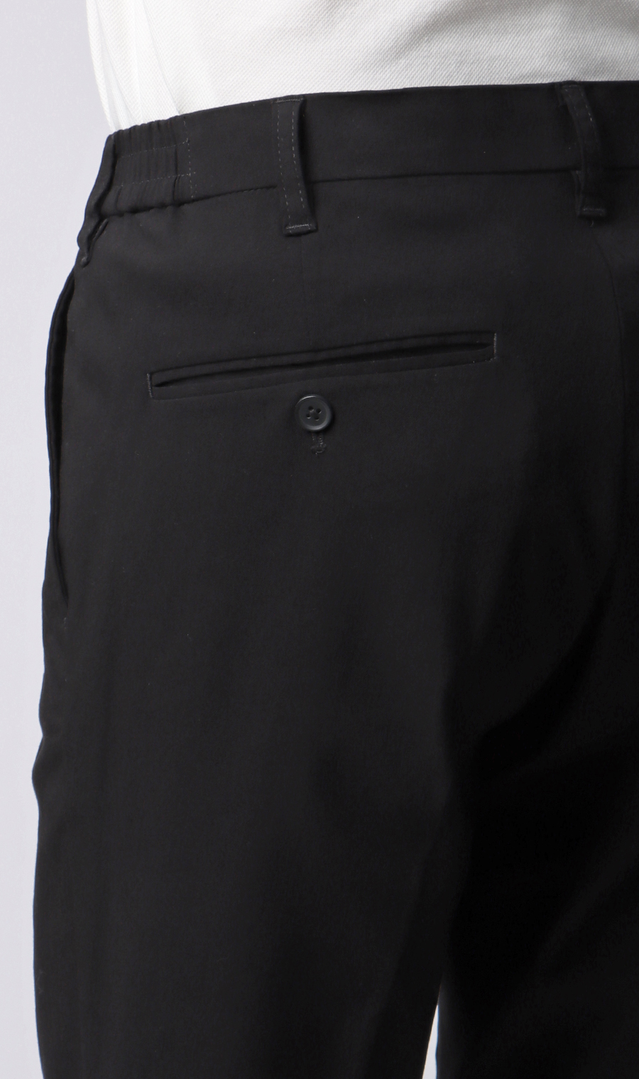 【みんなのパンツ】スタイリッシュスラックス【ノータック】【裾上げ済み】 ブラック 76cm