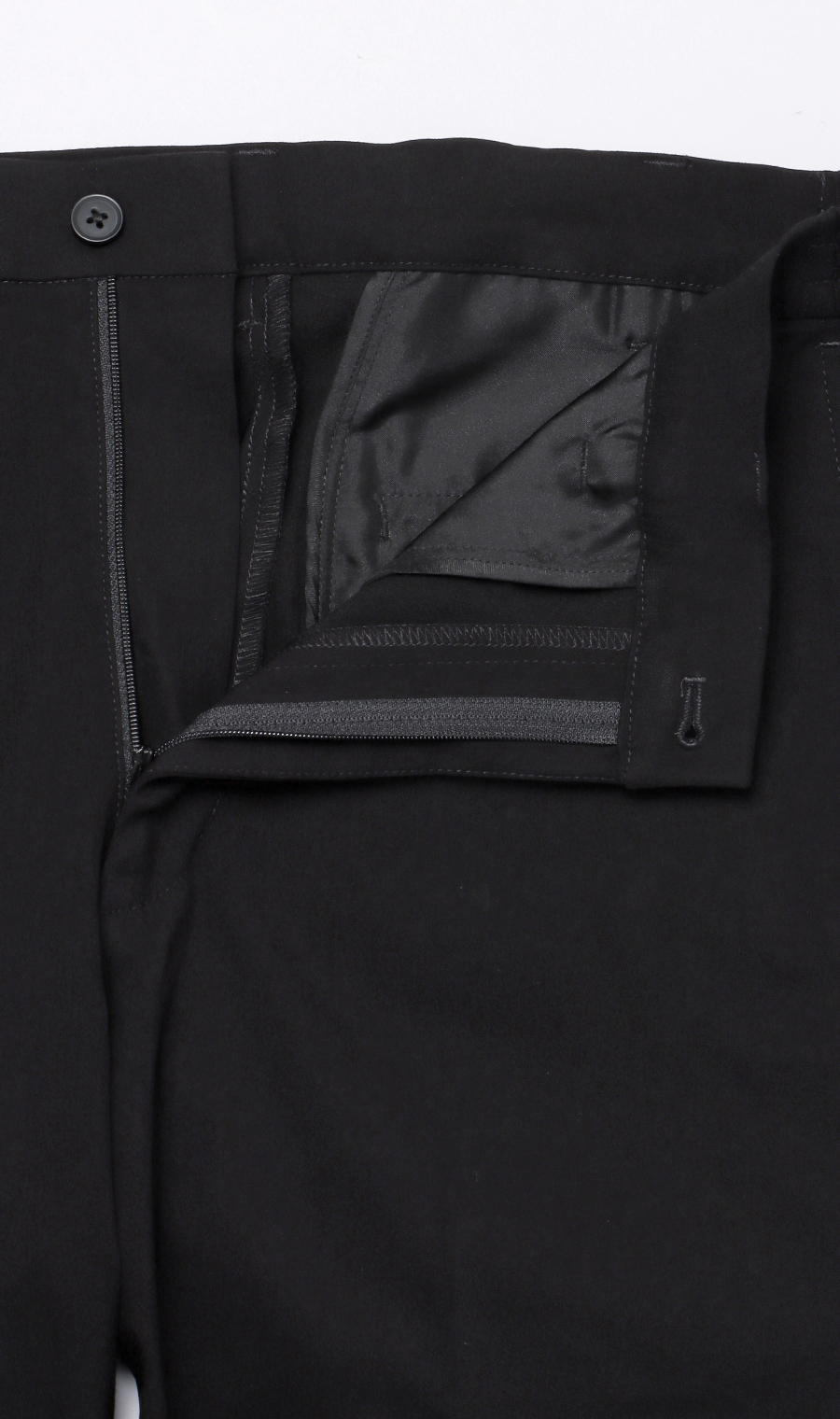 【みんなのパンツ】スタイリッシュスラックス【ノータック】【裾上げ済み】 ブラック 76cm