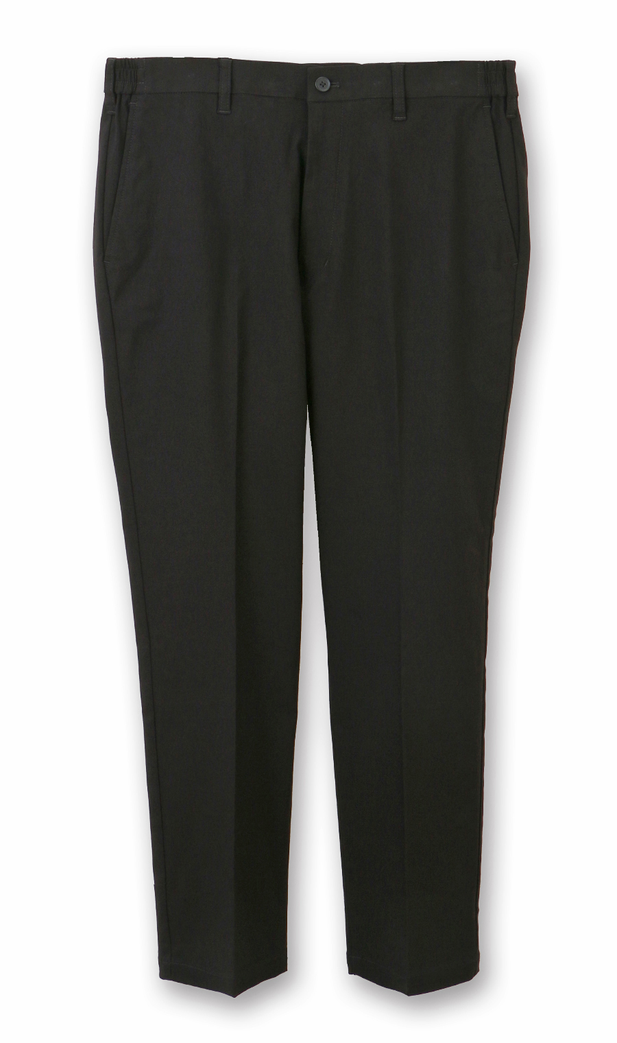 【みんなのパンツ】スタイリッシュスラックス【ノータック】【裾上げ済み】 ブラック 76cm