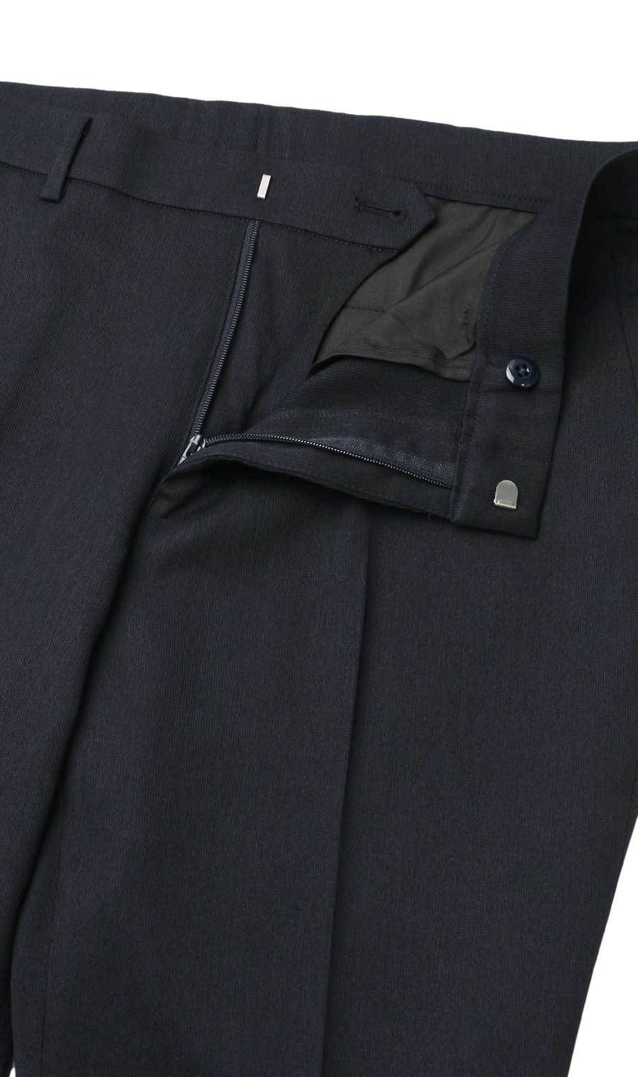 スタイリッシュスラックス【ノータック】【裾上げ済み】 ネイビー 73cm