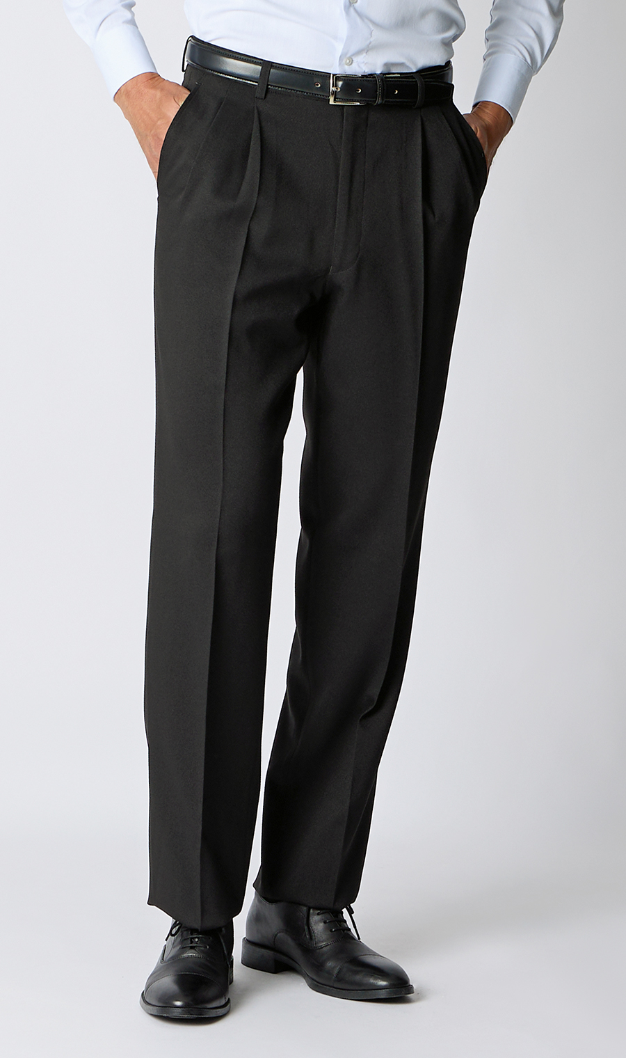 CARUSOダークグレー スラックス サイドボタン付き美品❗️ CARUSOダークグレー スラックス サイドボタン付き美品