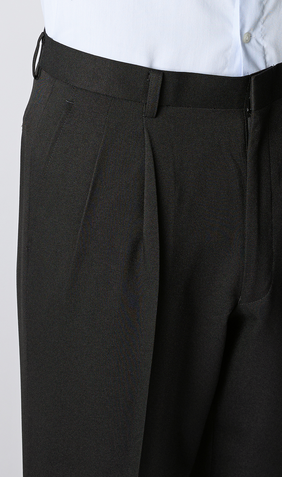 スタンダードスラックス【ツータック】 ブラック 82cm