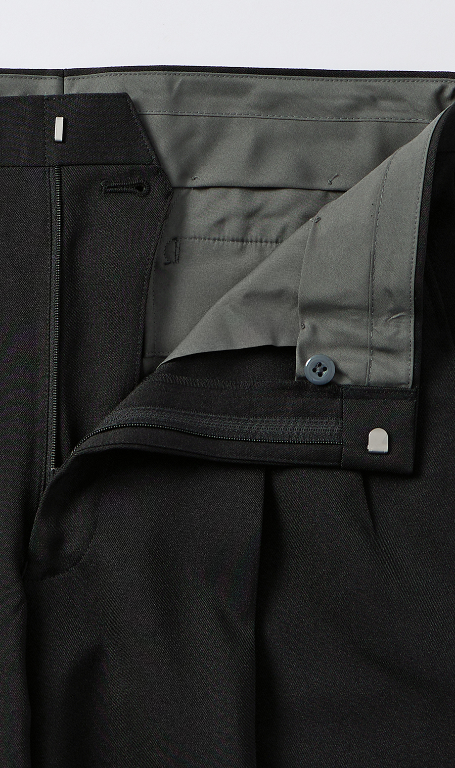 スタンダードスラックス【ツータック】 ブラック 82cm