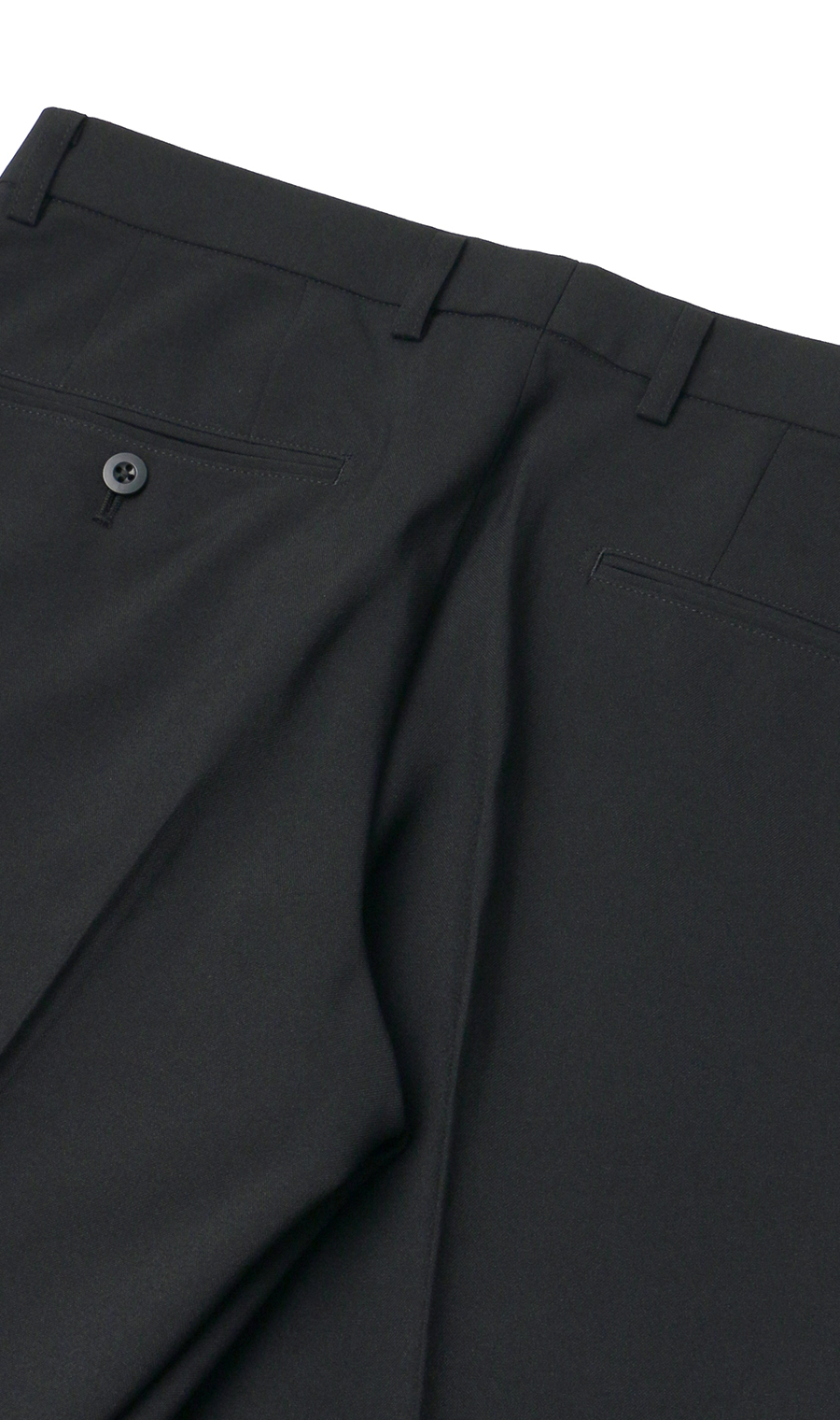 スタイリッシュスラックス【ノータック】【Plastics Smart】【裾上げ済み】 ブラック 73cm