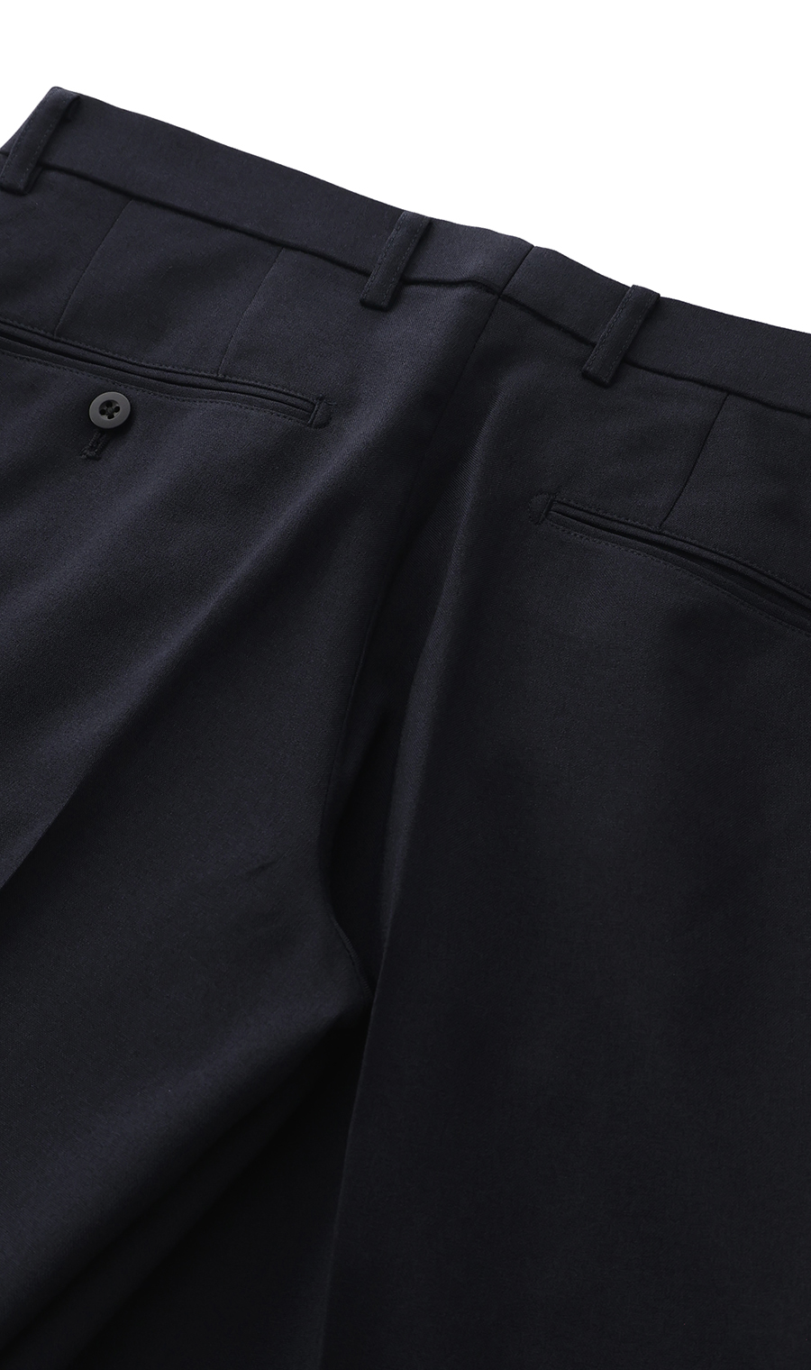 スタイリッシュスラックス【ノータック】【Plastics Smart】【裾上げ済み】 ネイビー 79cm