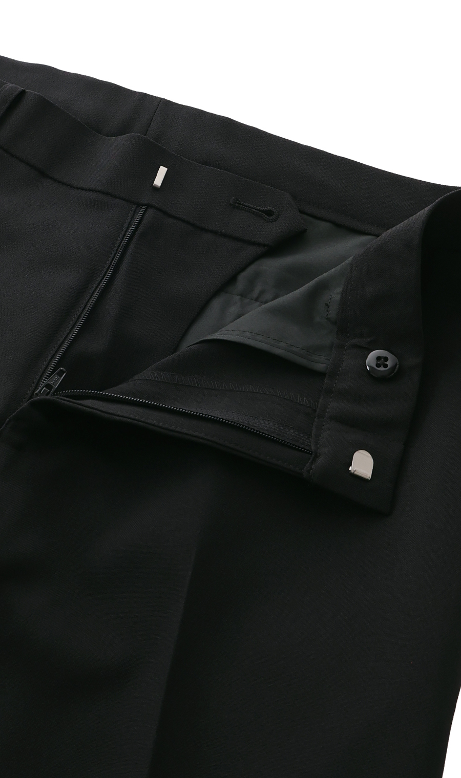 スタイリッシュスラックス【ノータック】【Plastics Smart】【裾上げ済み】 ブラック 73cm