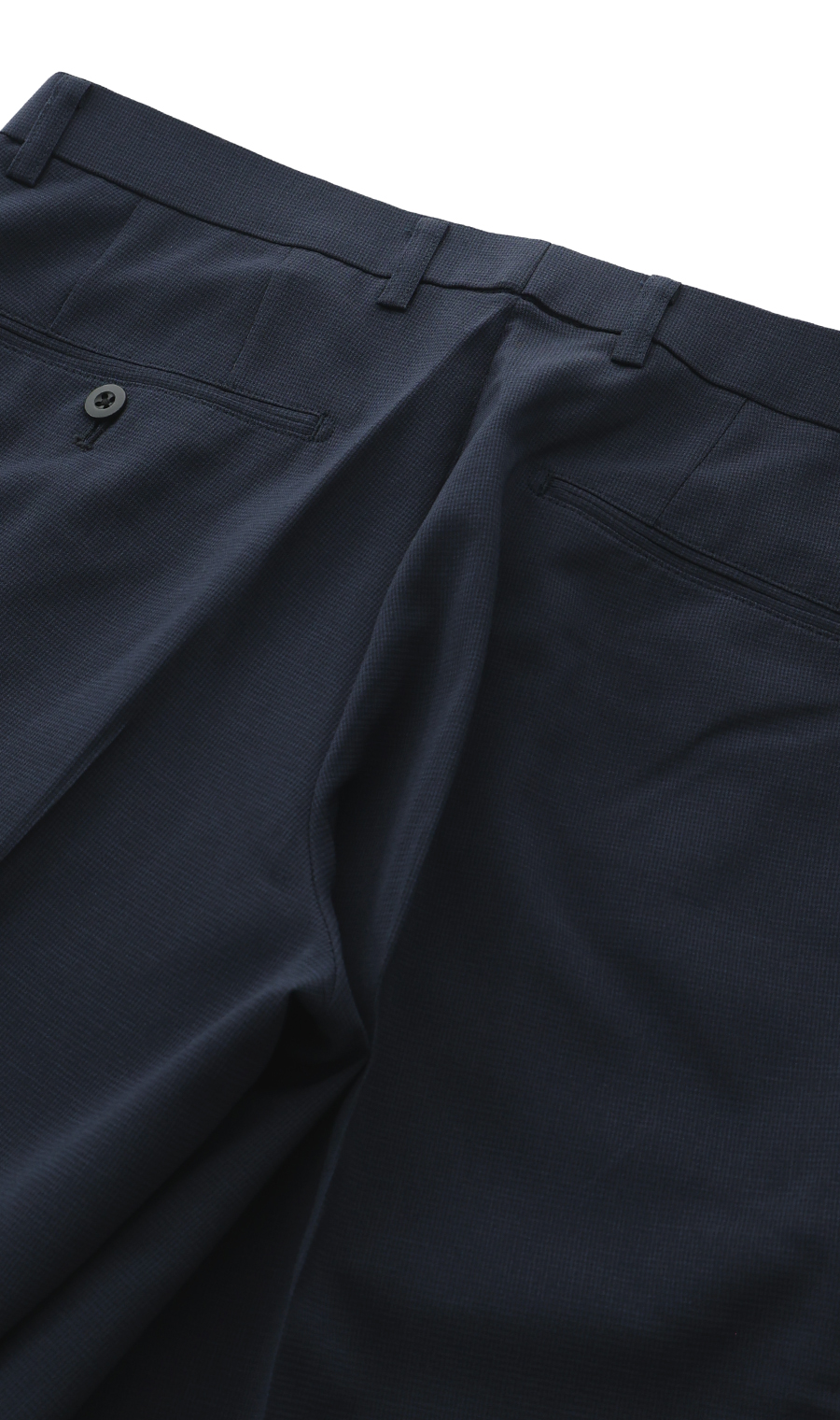 スタイリッシュスラックス【ノータック】【Plastics Smart】【裾上げ済み】 ネイビー 79cm