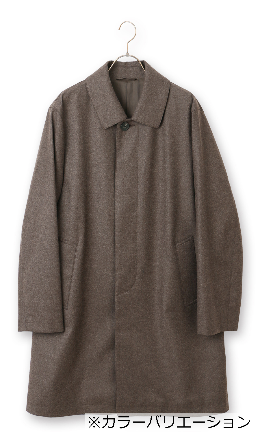 ステンカラーコート【Loro Piana】 グレー M