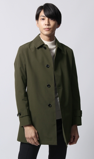 ステンカラースタイリッシュコート《合繊》