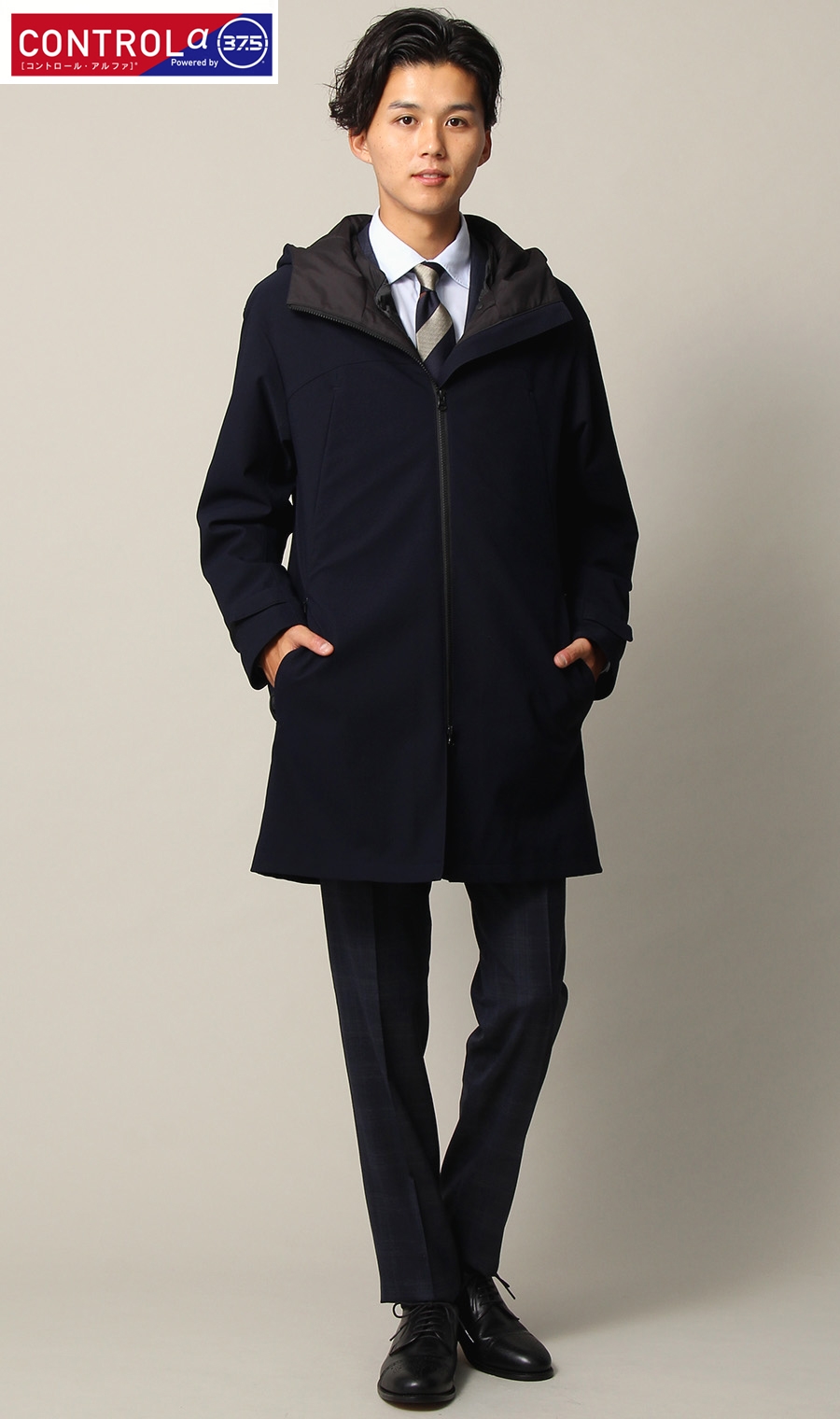 スタイリッシュフードコート《3WAY》《CONTROLα》 ネイビー S