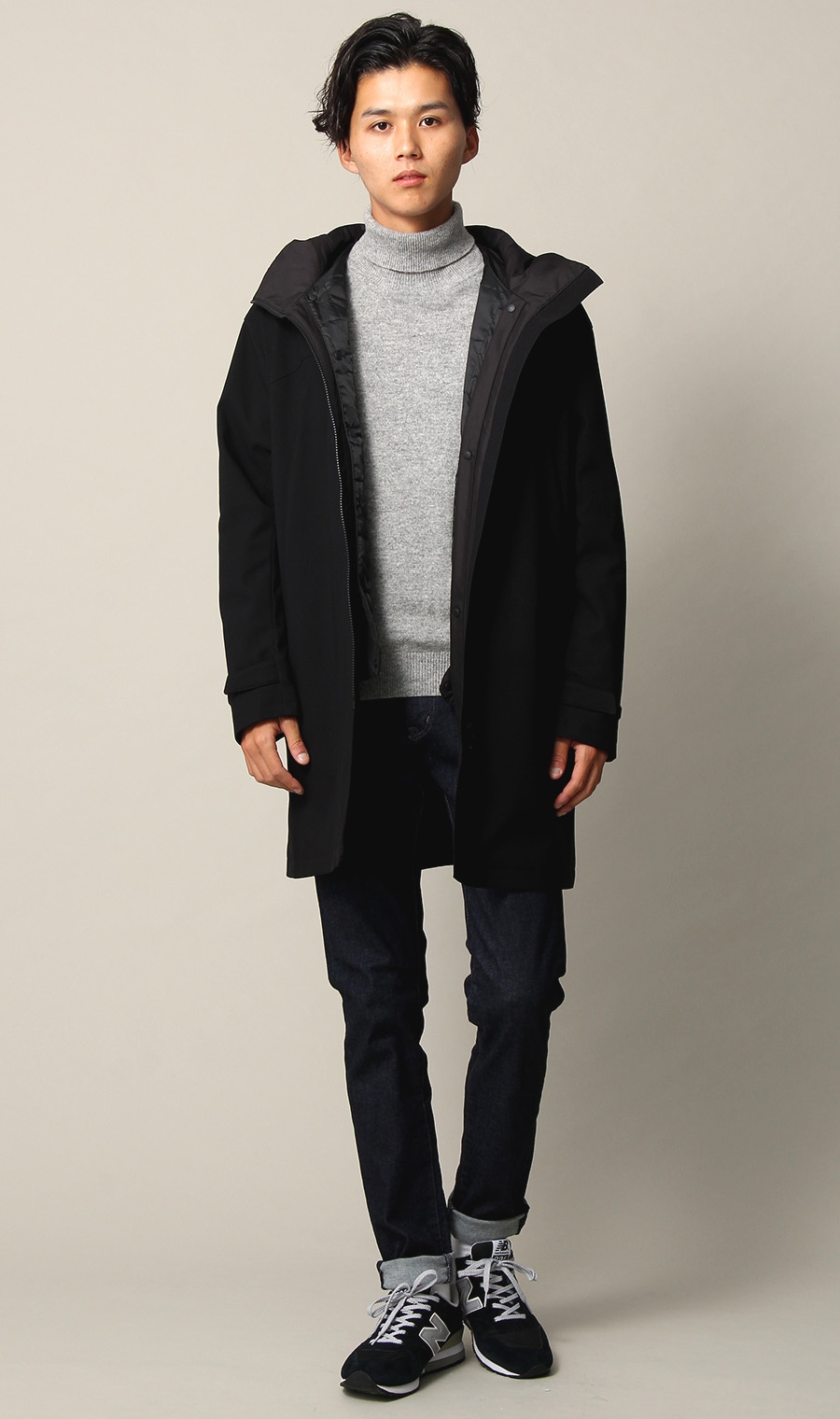 スタイリッシュフードコート《3WAY》《CONTROLα》 ブラック S