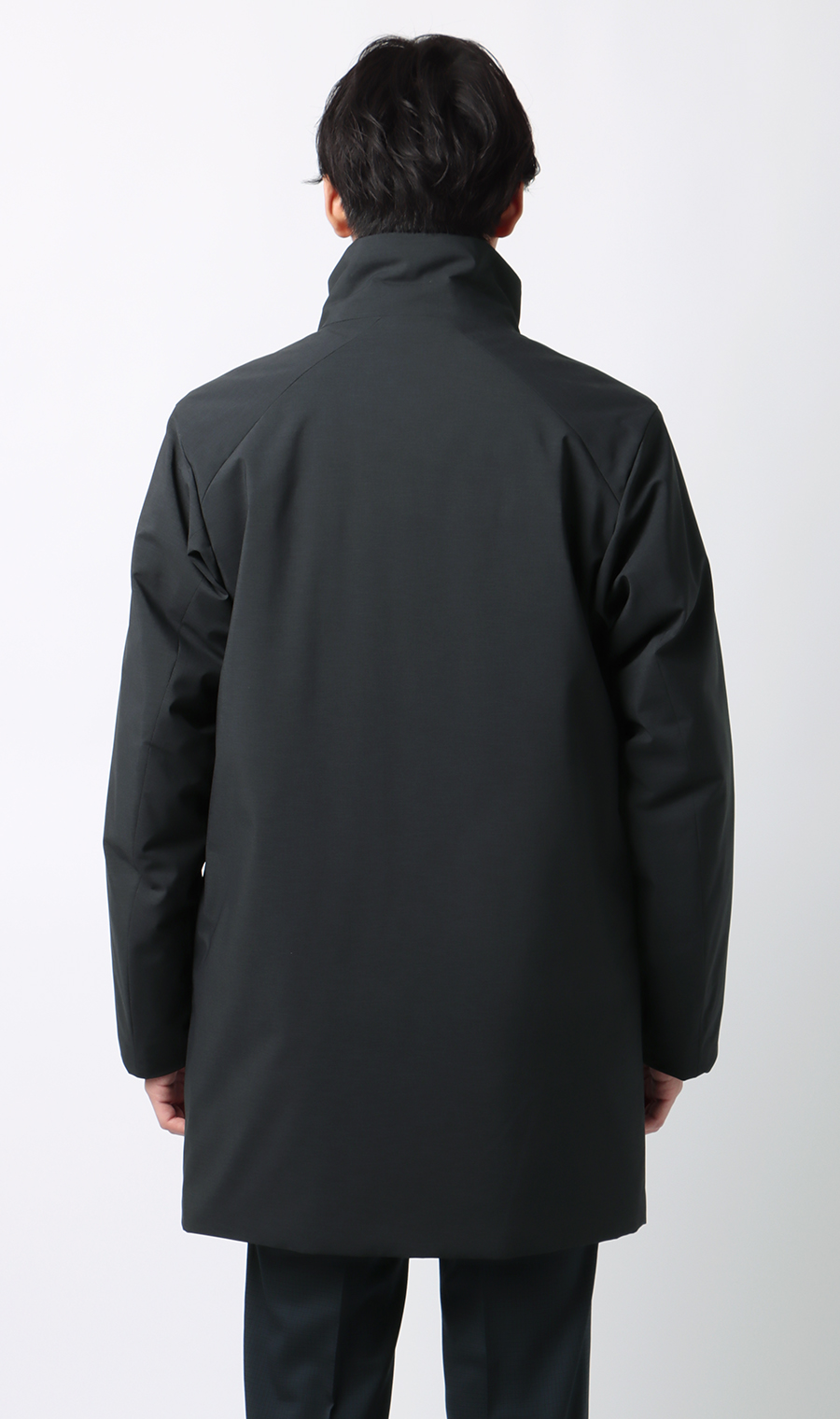 スタンドカラースタイリッシュコート【AIR FLAKE】【#すごコート】 ネイビー S