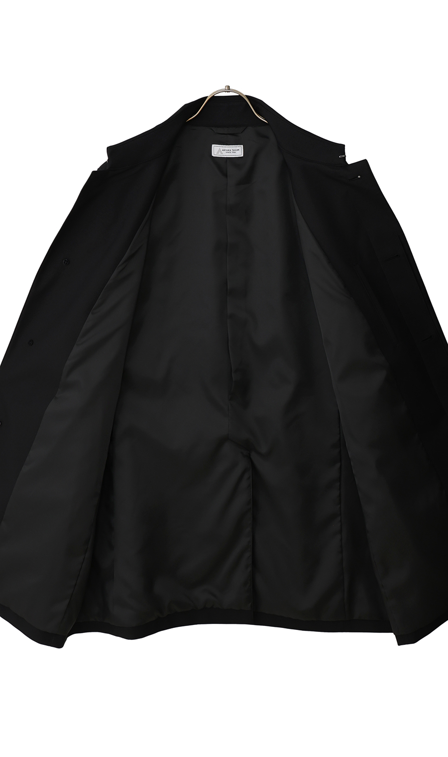 ステンカラーコート【スタイリッシュ】 ブラック S