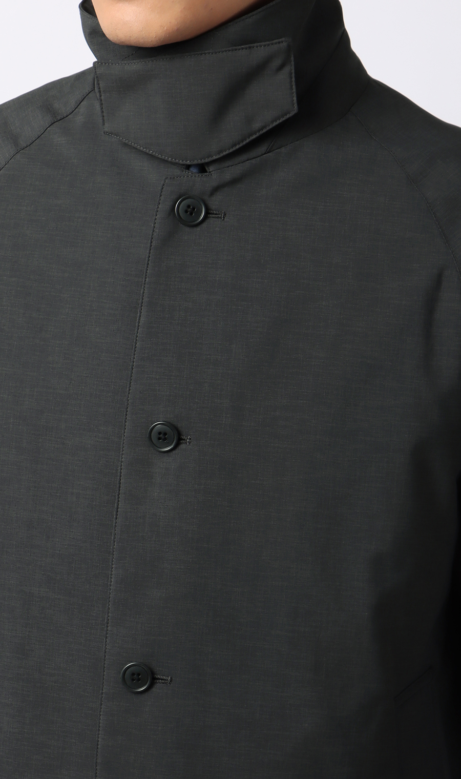 ステンカラースタイリッシュコート【AIR FLAKE】【＃すごコート】 チャコール S