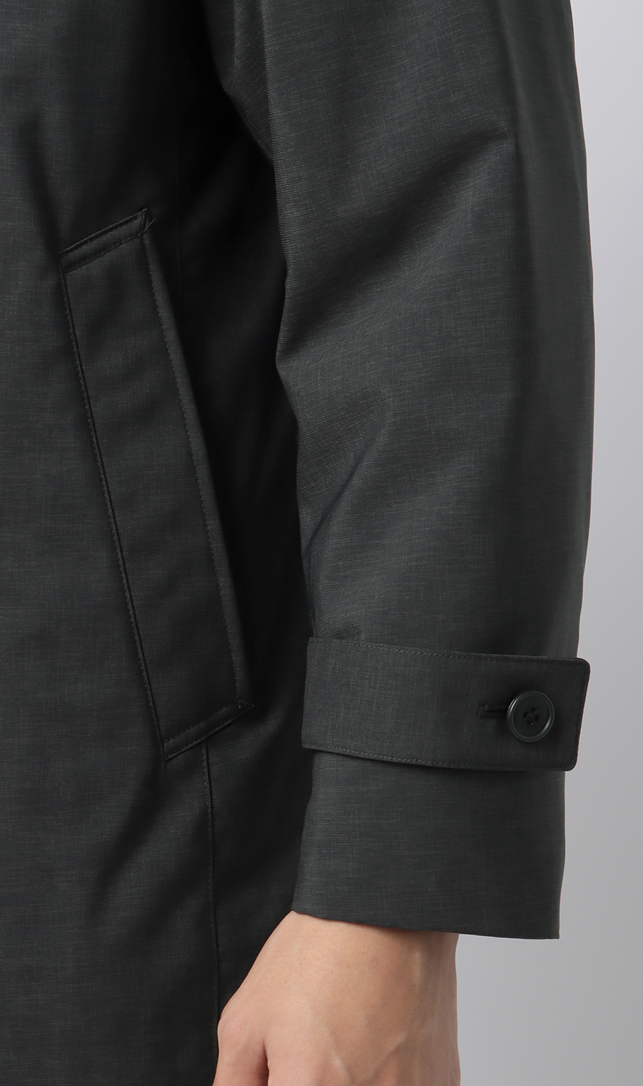 ステンカラースタイリッシュコート【AIR FLAKE】【＃すごコート】 チャコール S