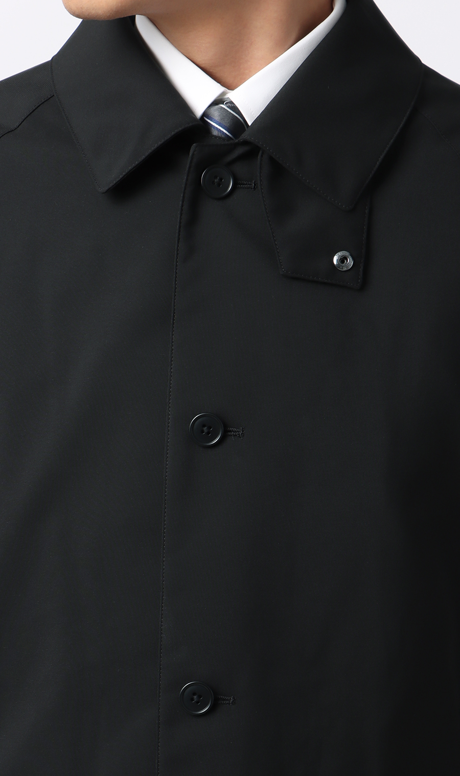 ステンカラースタイリッシュコート【AIR FLAKE】【＃すごコート】 ブラック S