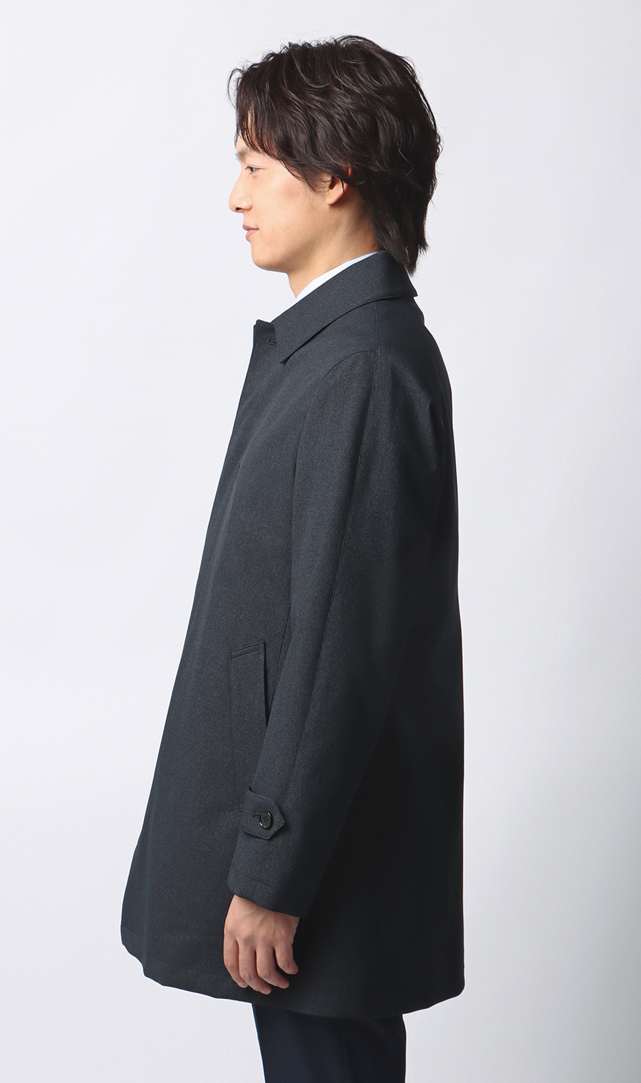 ステンカラースタイリッシュコート【CONTROLα】 ネイビー S