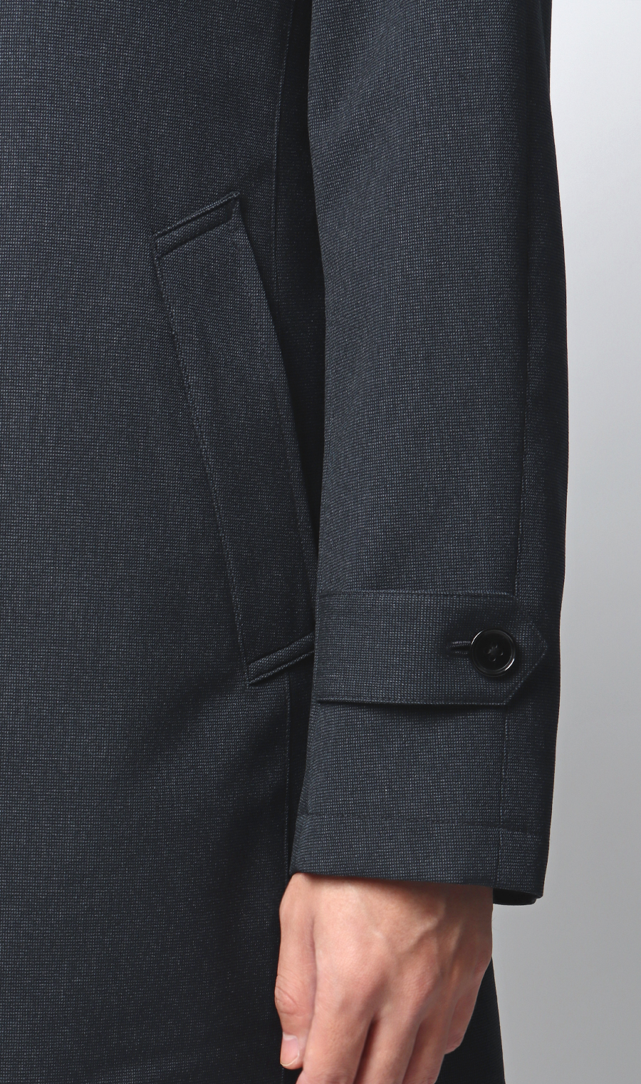 ステンカラースタイリッシュコート【CONTROLα】 ネイビー S