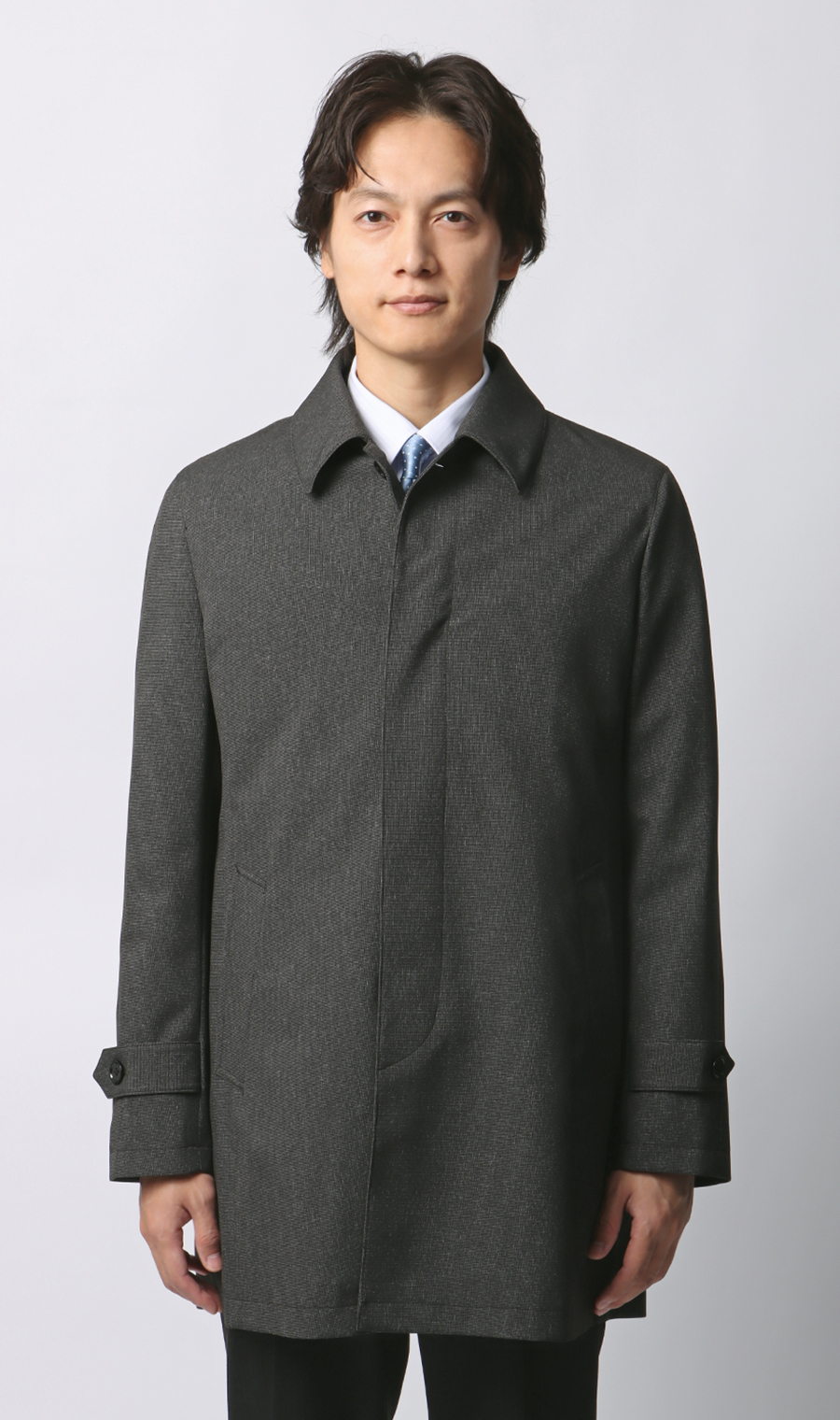 ステンカラースタイリッシュコート【CONTROLα】 グレー S