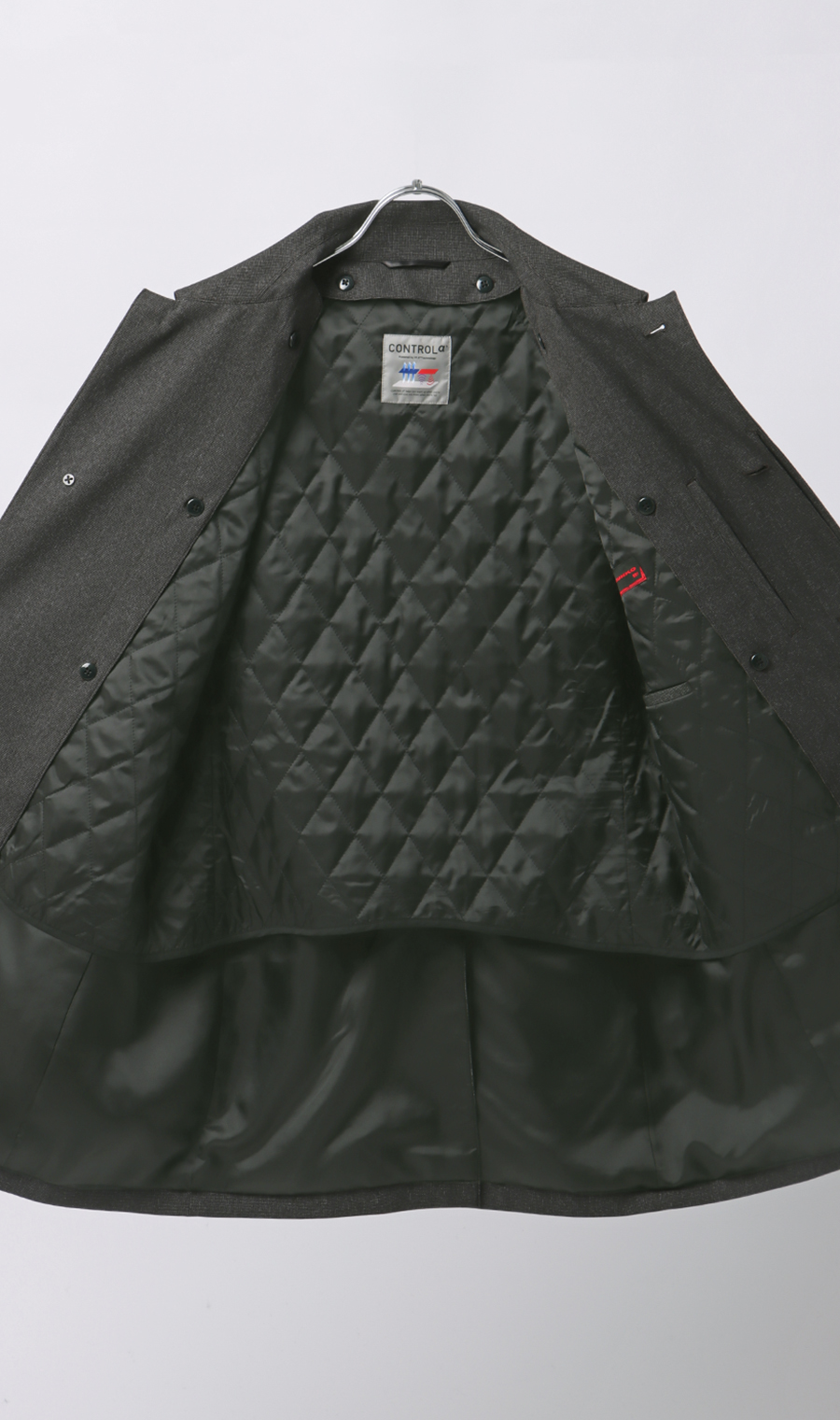 ステンカラースタイリッシュコート【CONTROLα】 グレー S