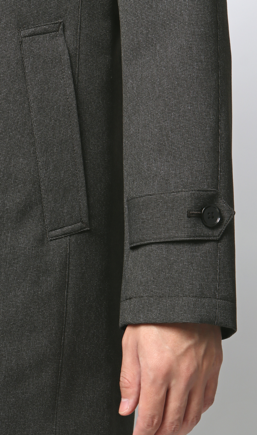 ステンカラースタイリッシュコート【CONTROLα】 グレー S