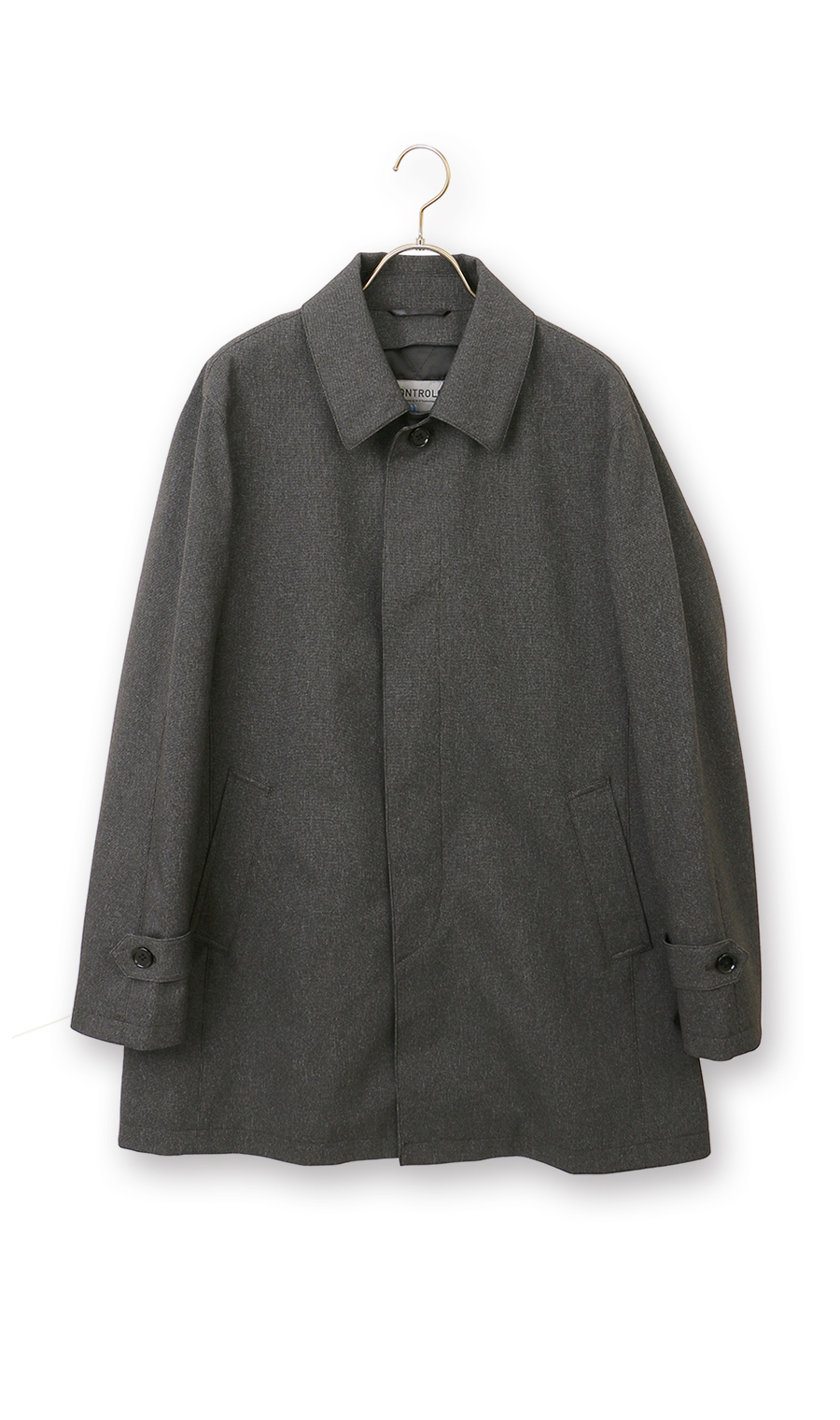 ステンカラースタイリッシュコート【CONTROLα】 グレー S