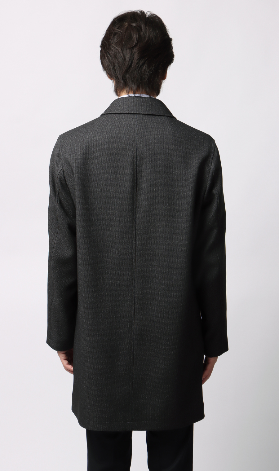 ステンカラーコート【撥水加工】 チャコール S