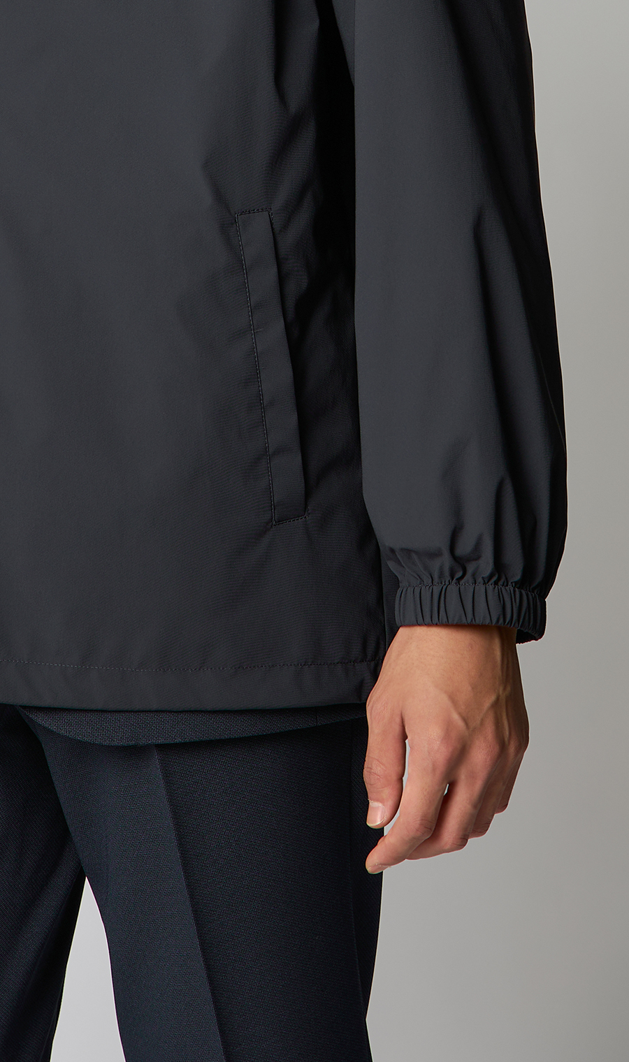 大容量ポケットパッカブルアウター【ポケッタブル】【＃すご】 グレー S