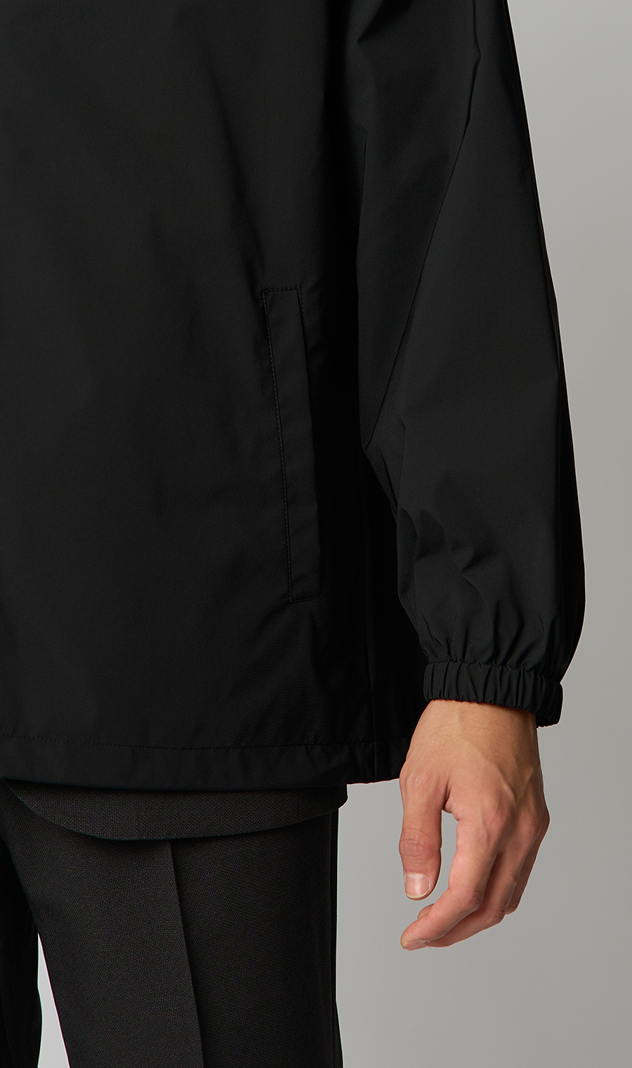 大容量ポケットパッカブルアウター【ポケッタブル】【＃すご】 ブラック S