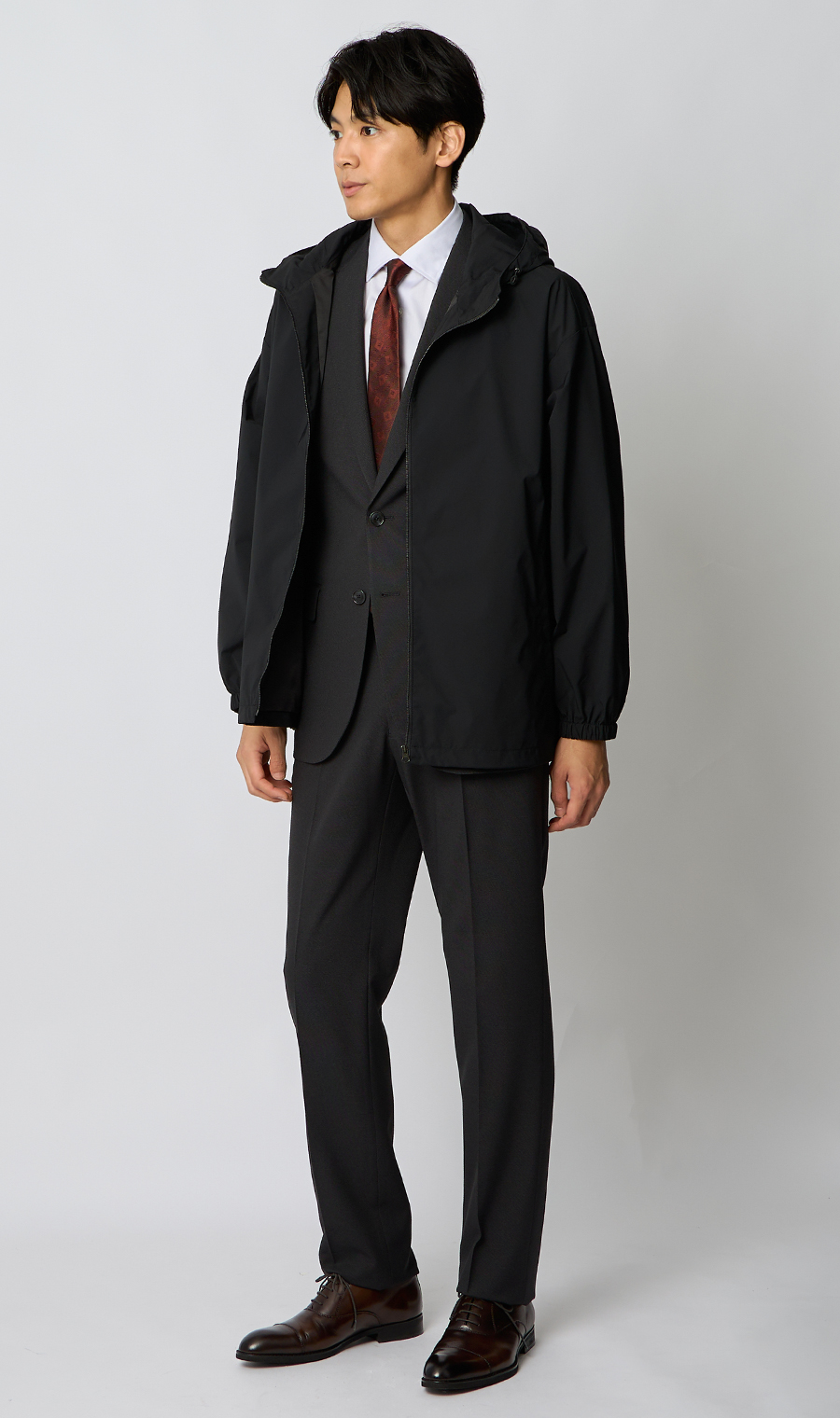 大容量ポケットパッカブルアウター【ポケッタブル】【＃すご】 ブラック S