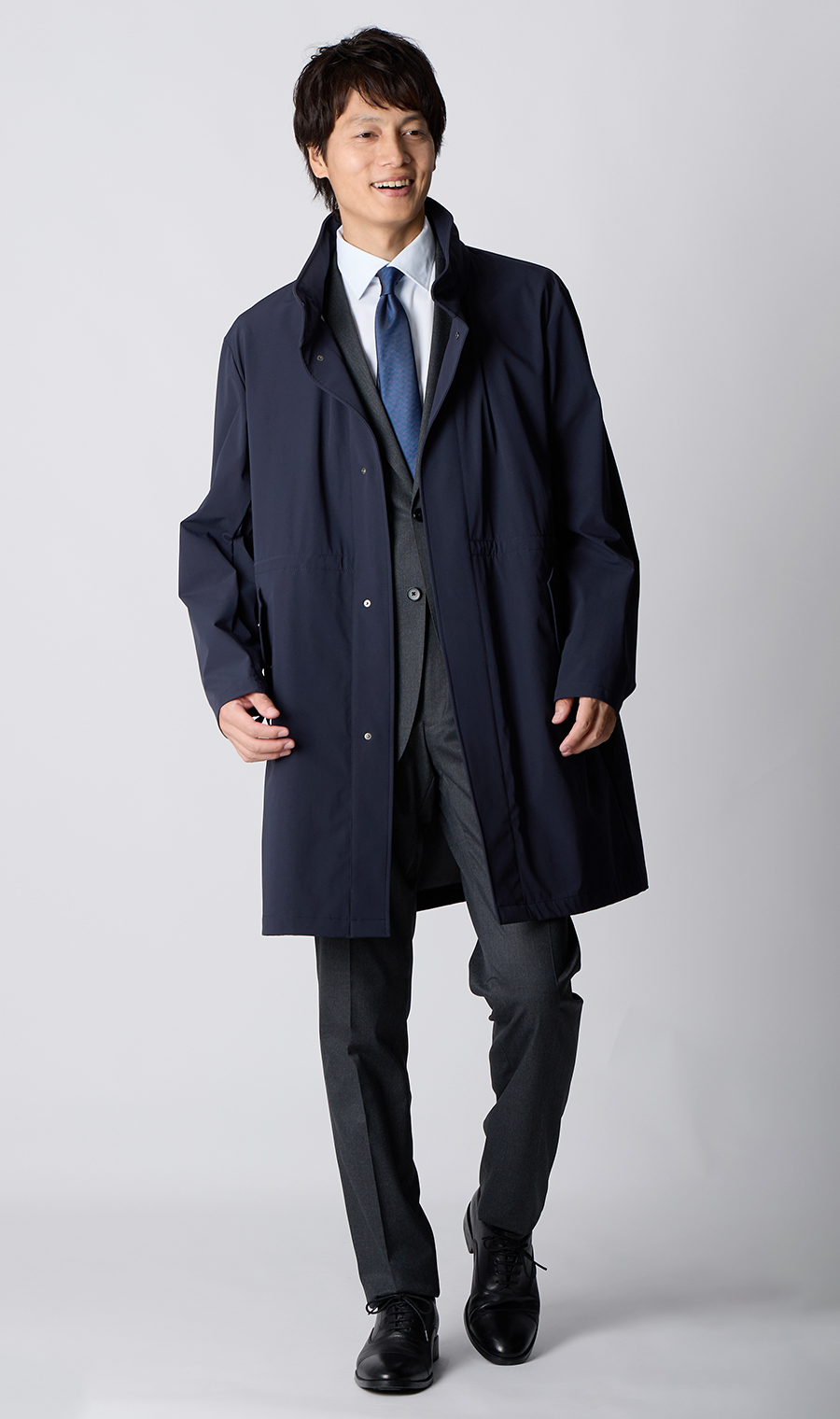 立领大衣 【THERMO ARENA】 【#SUGO大衣】 【3WAY】 藏青色S