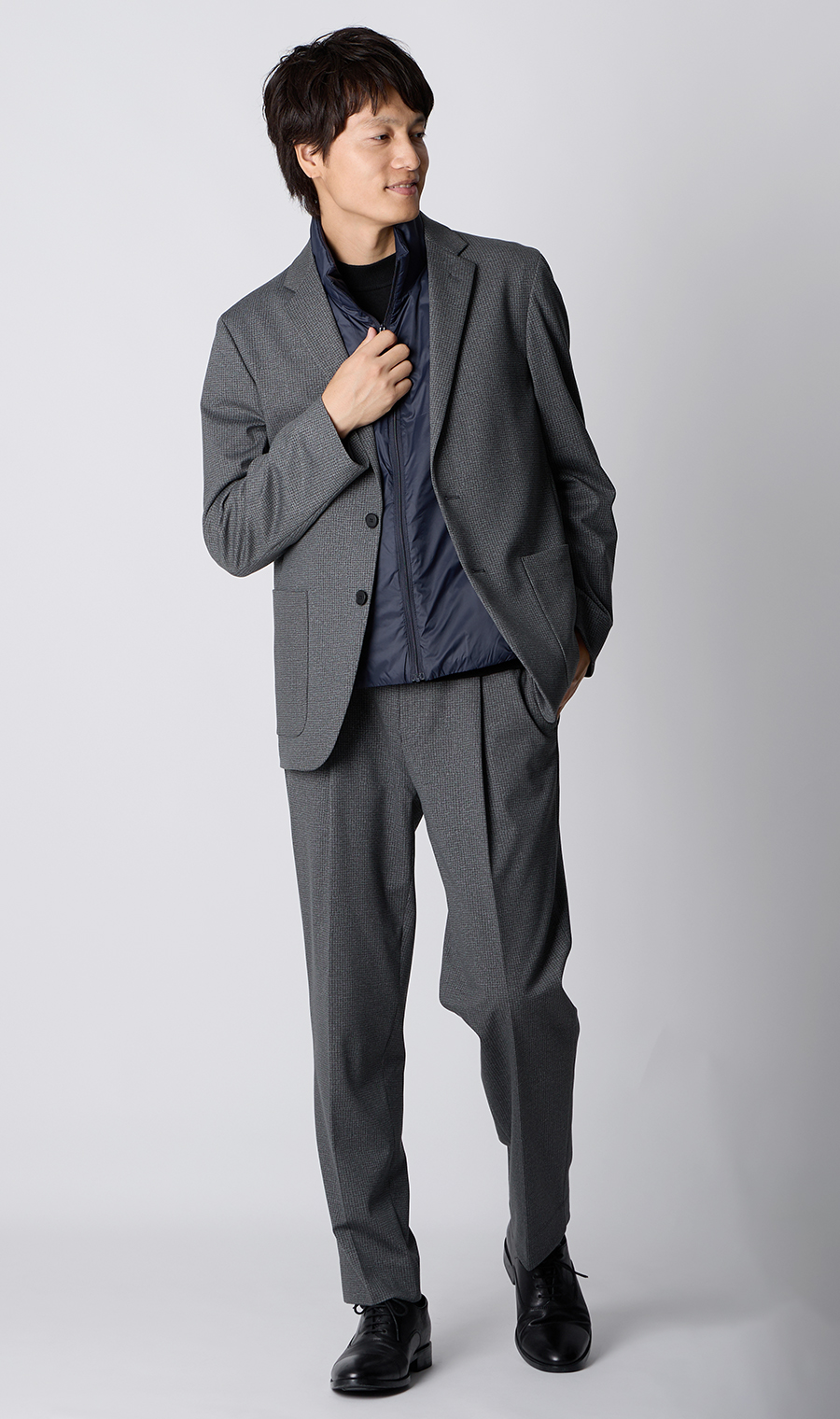 立领大衣 【THERMO ARENA】 【#SUGO大衣】 【3WAY】 藏青色S