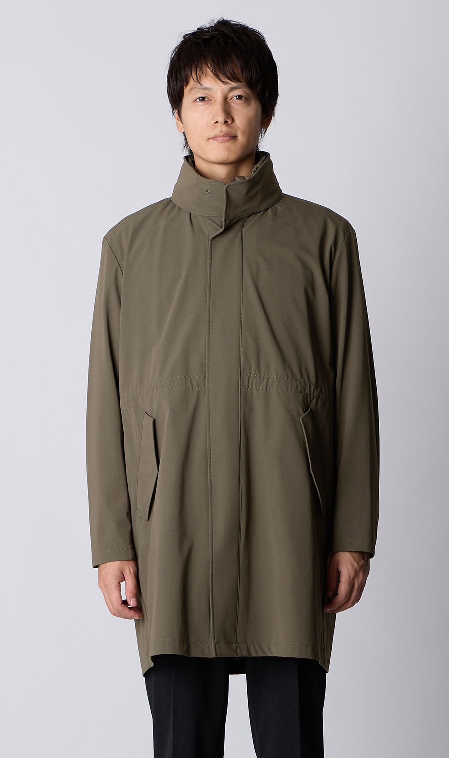 スタンドカラーコート【THERMO ARENA】【＃すごコート】【3WAY】 ブラウン S